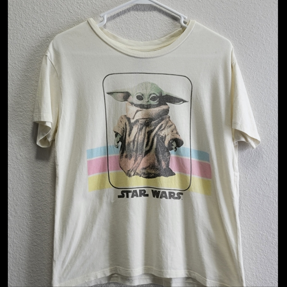 $  3/$15 STAR WARS: Size:L / Cute Beige Baby Yoda Tee